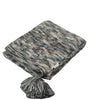 Knitted Grey Beige Space Dye Texture Knit Throw