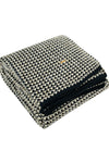 Knitted Navy Ivory with Gold Lurex Glitter Texture Knit Throw