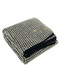 Knitted Navy Ivory with Gold Lurex Glitter Texture Knit Throw