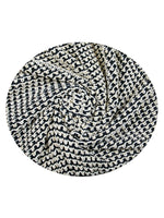 Load image into Gallery viewer, Knitted Navy Ivory with Gold Lurex Glitter Texture Knit Throw
