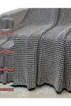 Knitted Navy Ivory with Gold Lurex Glitter Texture Knit Throw