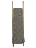 Load image into Gallery viewer, Knitted Navy Ivory with Gold Lurex Glitter Texture Knit Throw