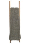 Knitted Navy Ivory with Gold Lurex Glitter Texture Knit Throw