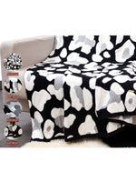 Load image into Gallery viewer, Knitted Lepard Print Grey Mix Throw