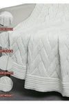 Knitted Basket Knit Ivory Chunky Knit Luxry Throw