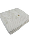 Knitted Basket Knit Ivory Chunky Knit Luxry Throw