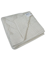 Load image into Gallery viewer, Knitted Basket Knit Ivory Chunky Knit Luxry Throw