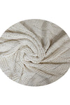 Knitted Basket Knit Ivory Chunky Knit Luxry Throw
