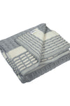Knitted Cable With Chnille Stripe Texture Knit Luxry Throw