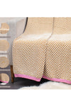 Knitted Yellow With Ivory Bubble Knit Texture Throw