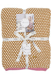 Knitted Yellow With Ivory Bubble Knit Texture Throw