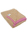 Knitted Yellow With Ivory Bubble Knit Texture Throw