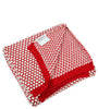 Knitted red with ivory bubble knit texture throw