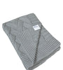Knitted Basket Grey Melange Chunky Knit Luxry Throw