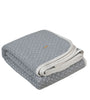 Knitted Grey Melange With Ivory 3D Quilted Throw