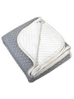 Load image into Gallery viewer, Knitted Grey Melange With Ivory 3D Quilted Throw
