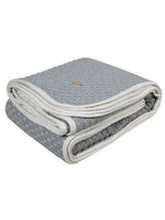 Load image into Gallery viewer, Knitted Grey Melange With Ivory 3D Quilted Throw