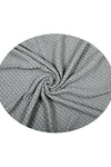 Knitted Grey Melange With Ivory 3D Quilted Throw