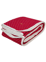 Load image into Gallery viewer, Knitted Red Melange With Ivory 3D Quilted Throw