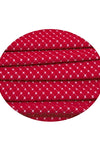 Knitted Red Melange With Ivory 3D Quilted Throw