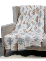 Load image into Gallery viewer, Knitted Grey Tanin AZTEC Throw
