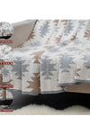 Knitted Grey Tanin AZTEC Throw