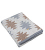 Knitted Grey Tanin AZTEC Throw