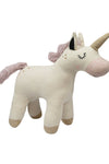 Knitted Soft Toy Ivory Gold Lurex Unicorn