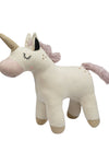 Knitted Soft Toy Ivory Gold Lurex Unicorn