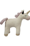 Knitted Soft Toy Ivory Gold Lurex Unicorn