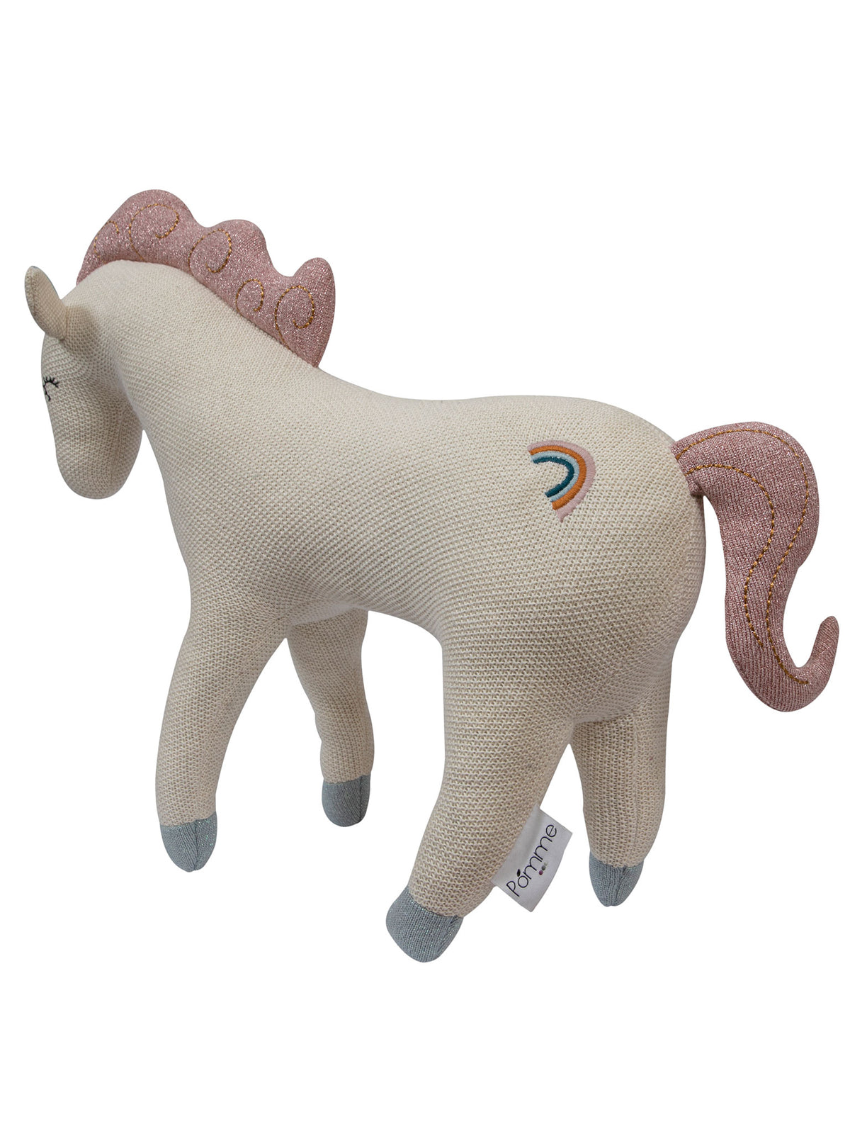 Pomme Soft Knitted Regal Unicorn (Ivory)