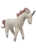 Load image into Gallery viewer, Knitted Soft Toy ivory Unicorn