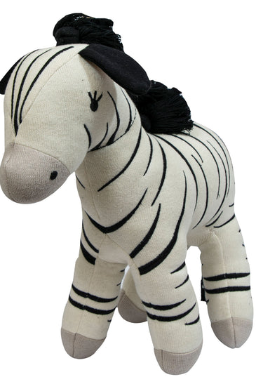 Knitted Soft Toy Plane Knit Ivory Zebra