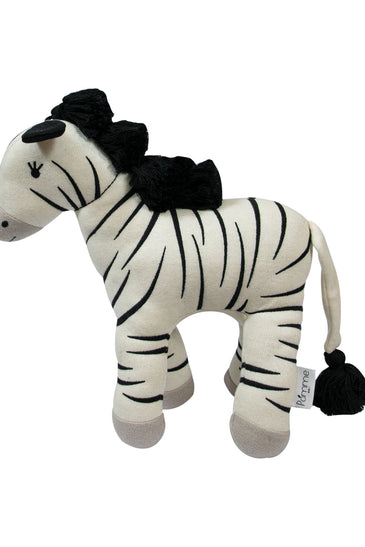 Knitted Soft Toy Plane Knit Ivory Zebra
