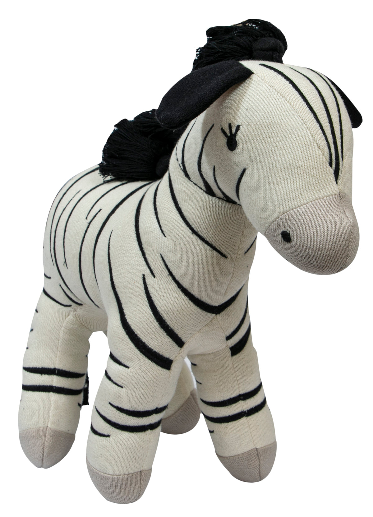 Pomme Cotton Knitted Playful Zebra