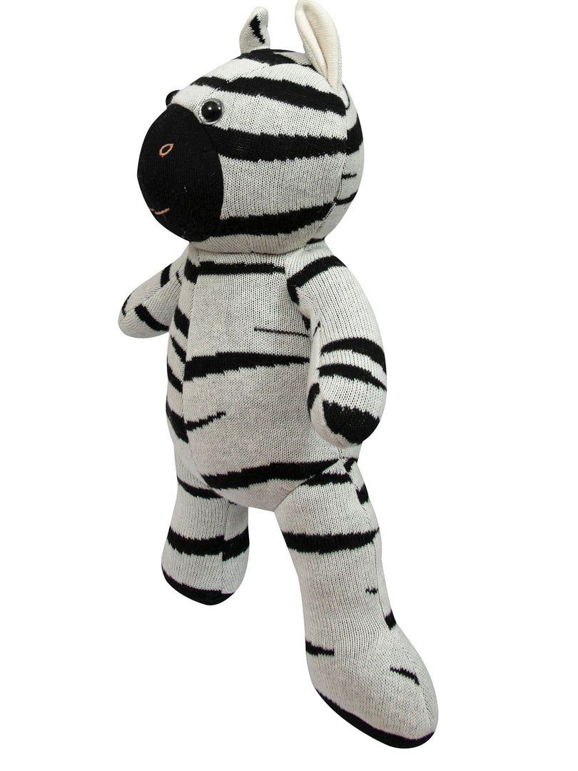 Knitted Soft Toy Standing Zebra