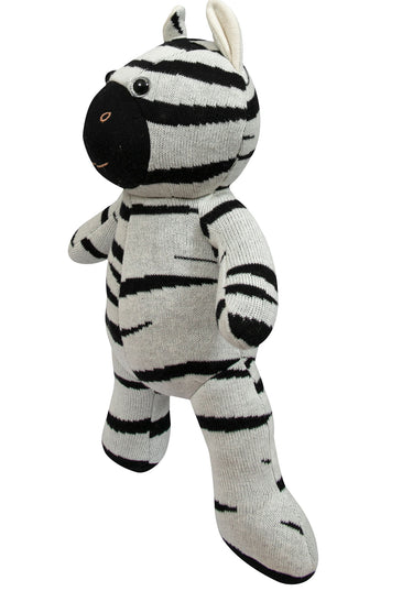 Knitted Soft Toy Standing Zebra
