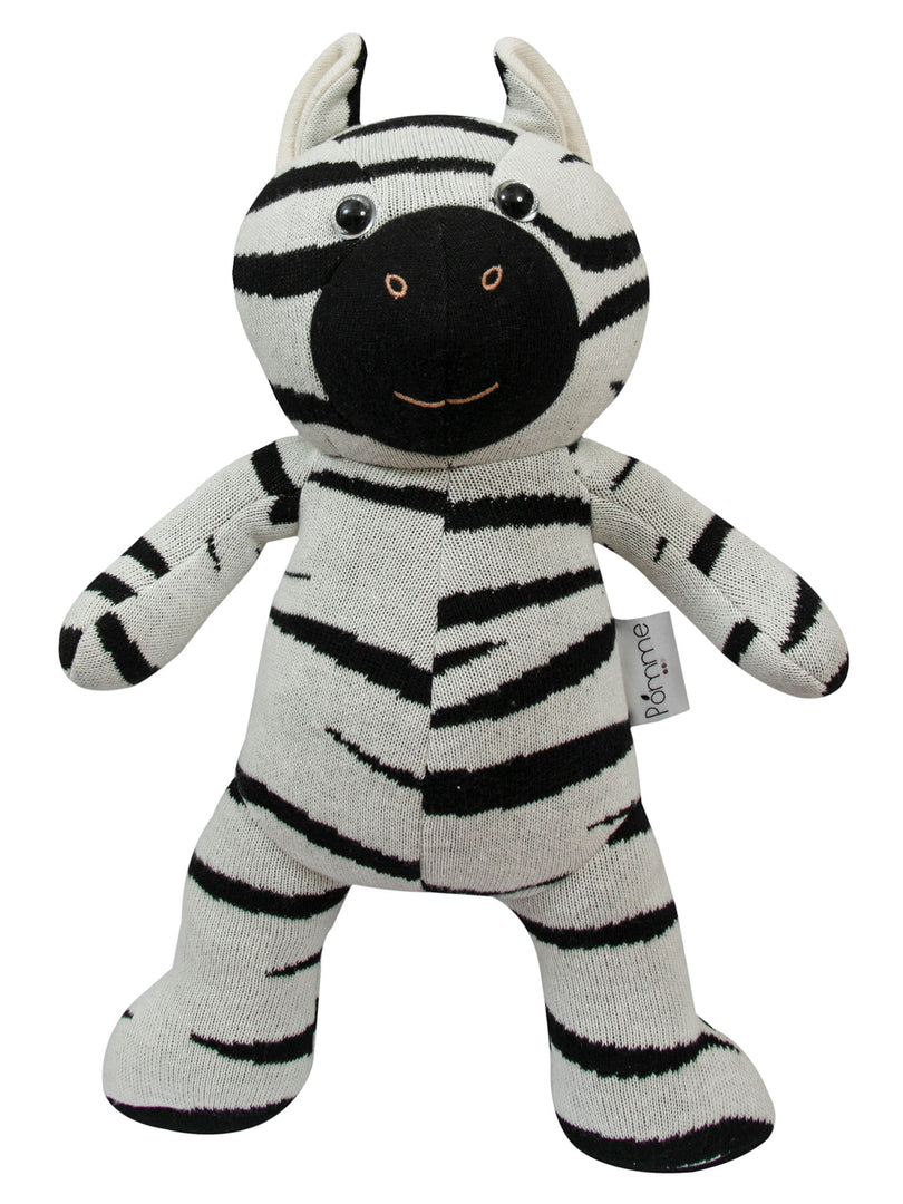 Knitted Soft Toy Standing Zebra