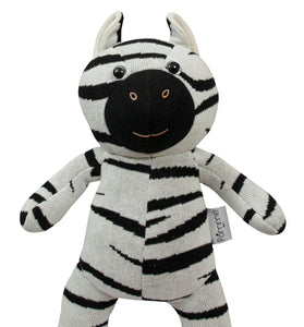 Knitted Soft Toy Standing Zebra