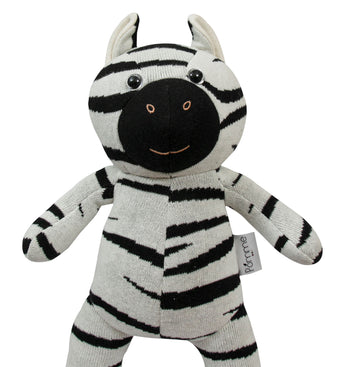 Knitted Soft Toy Standing Zebra