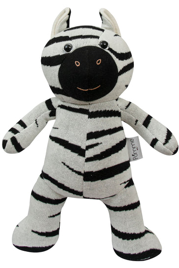Knitted Soft Toy Standing Zebra