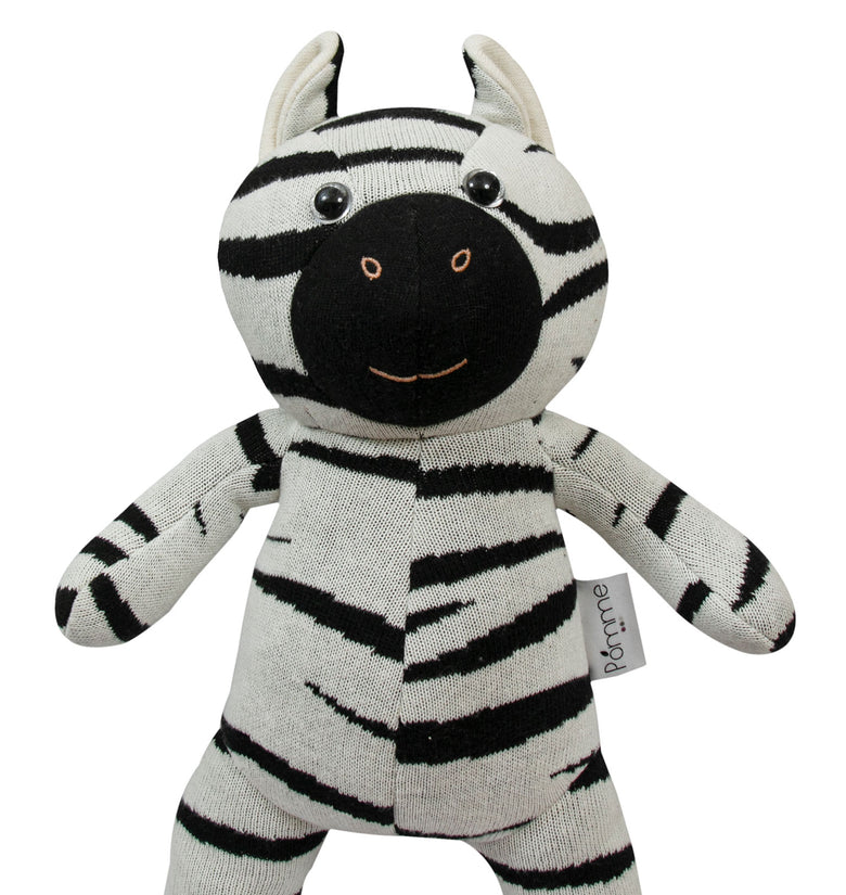 Knitted Soft Toy Standing Zebra
