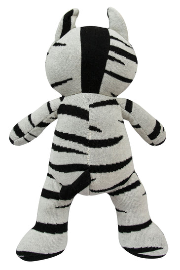 Knitted Soft Toy Standing Zebra