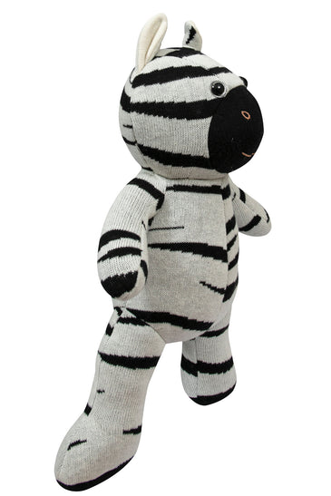 Knitted Soft Toy Standing Zebra
