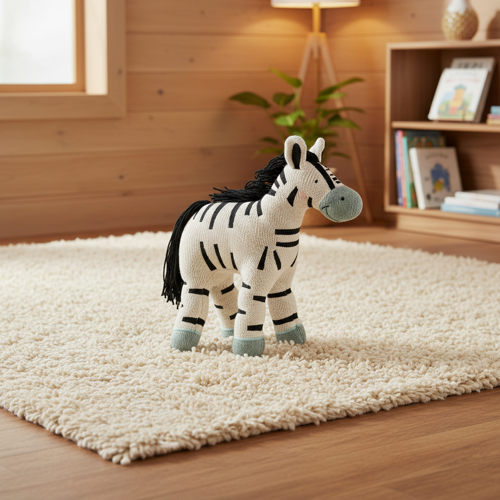 Pomme Soft Cotton Moss Knit Zebra