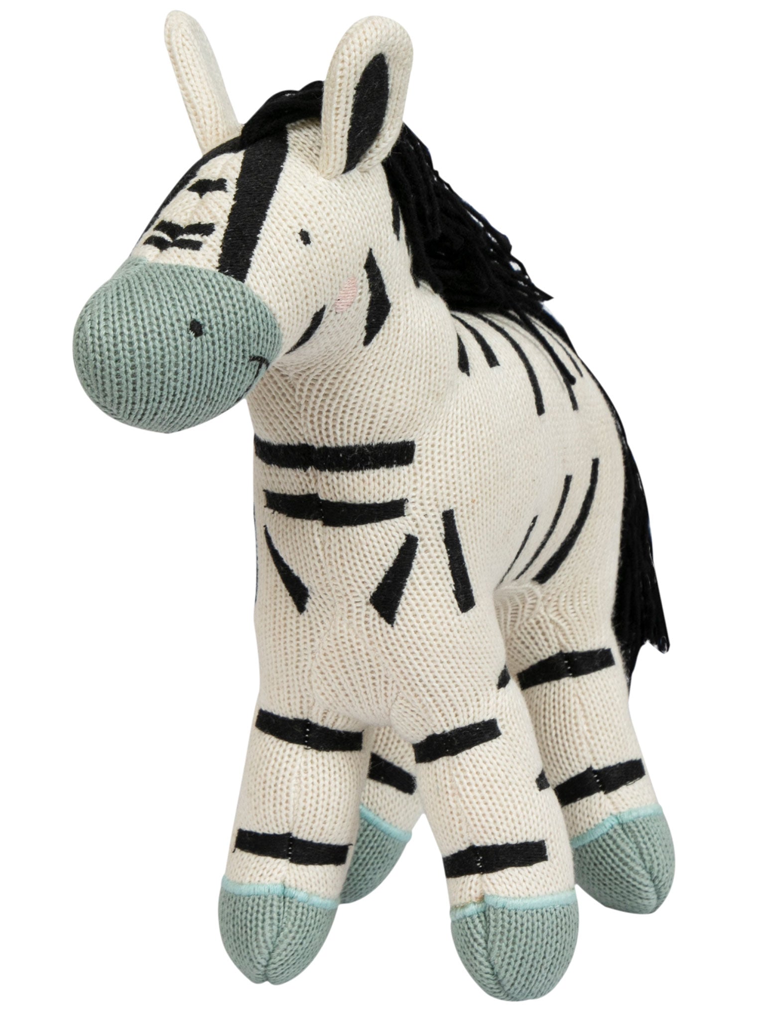 Knitted Soft Toy Moss Knit Zebra