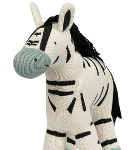Knitted Soft Toy Moss Knit Zebra