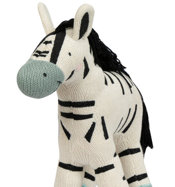 Knitted Soft Toy Moss Knit Zebra