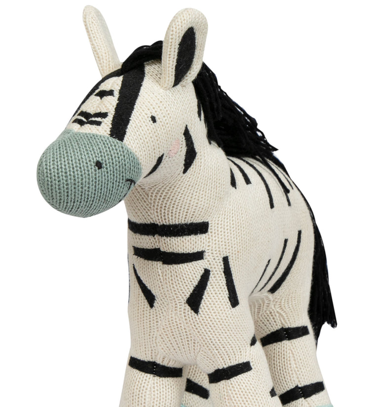 Knitted Soft Toy Moss Knit Zebra