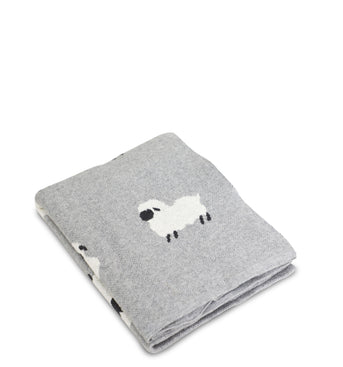 Cute Sheep Pattern Knitted Baby Blanket